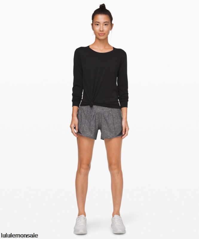 Lululemon Damen DELULU280 | Lululemon Deutschland Heather Lux Multi Black Hotty Hot Low-rise Lined Short 4